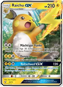 Raichu GX, Schimmernde Legenden No. 29 Normal