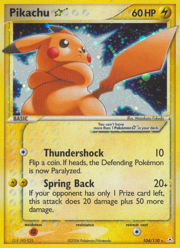 Pikachu Star, Holon Phantoms Nº 104