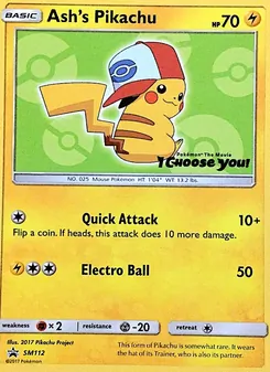 Ash's Pikachu, SM Black Star Promos No. SM112 Normal