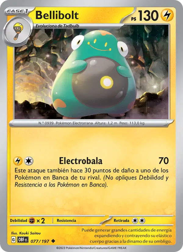 Bellibolt, Llamas Obsidianas No. 077