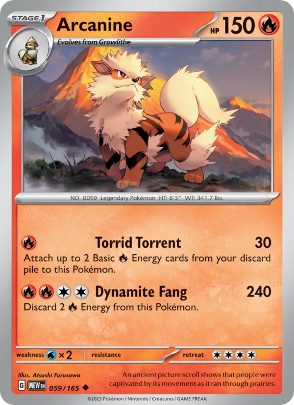 Arcanine, 151 No. 059