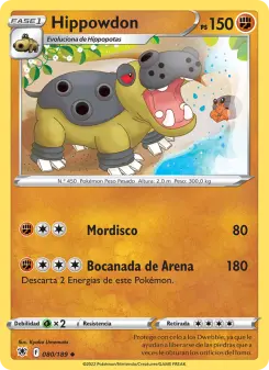 Hippowdon, Resplandor Astral Nº 080 Normal