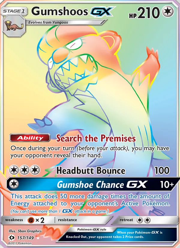 Gumshoos GX, Sun & Moon No. 157