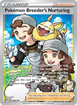 Pokémon Breeder's Nurturing, Darkness Ablaze Nº 188 Holo