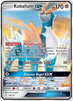Kobalium GX, Teams Sind Trumpf Nº 106 Normal