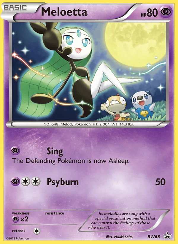 Meloetta, BW Black Star Promos Nº BW68