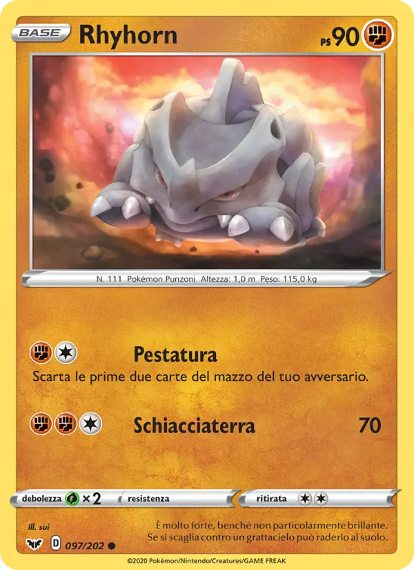 Rhyhorn, Spada e Scudo No. 97