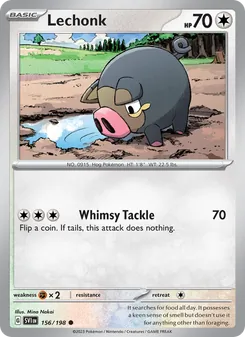 Lechonk, Scarlet & Violet No. 156 Normal