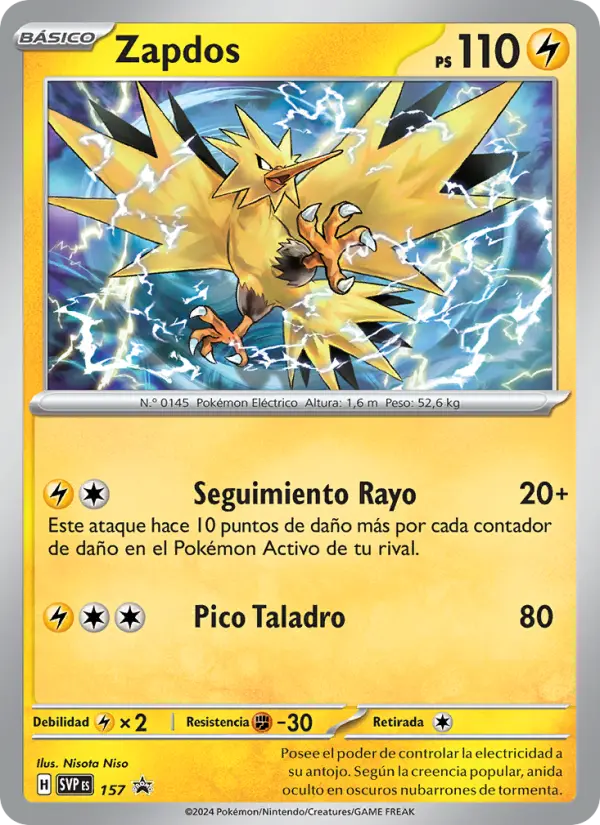 Zapdos, SVP Black Star Promos Nº 157