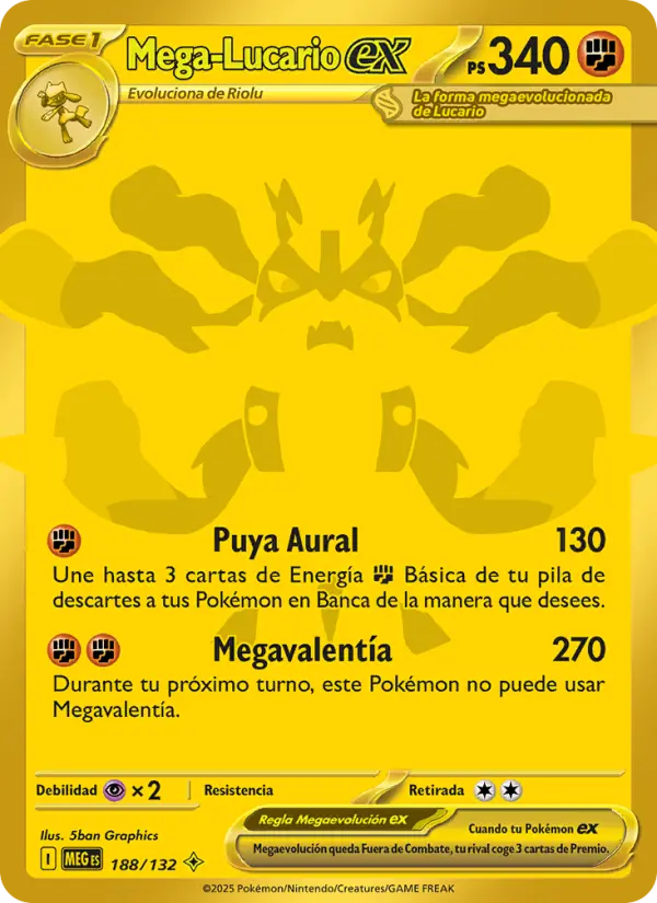 Mega-Lucario ex, Megaevolución Nº 188