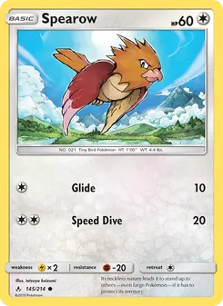 Spearow, Unbroken Bonds No. 145 Normal