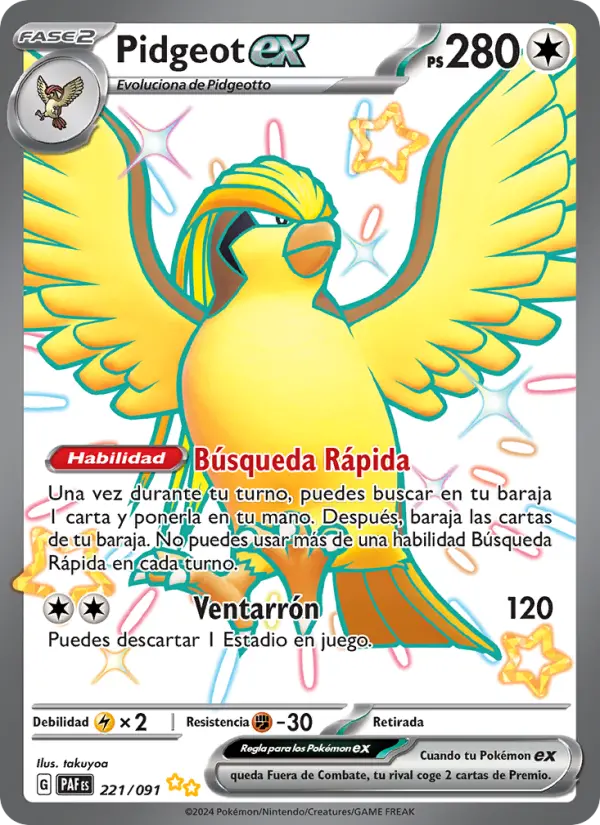 Pidgeot ex, Destinos de Paldea Nº 221