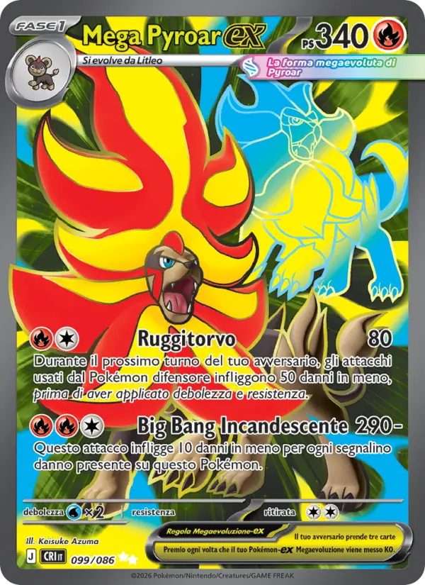 Mega Pyroar-ex, Caos Nascente Nº 099