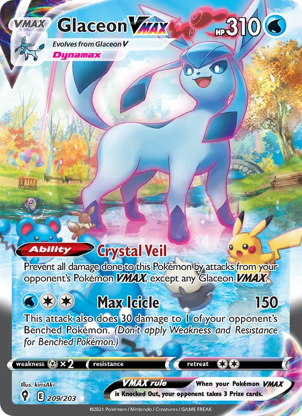 Glaceon VMAX, Evolving Skies Nº 209