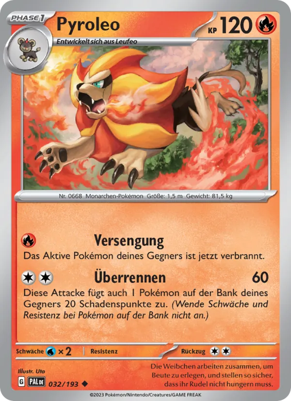 Pyroleo, Entwicklungen in Paldea No. 032