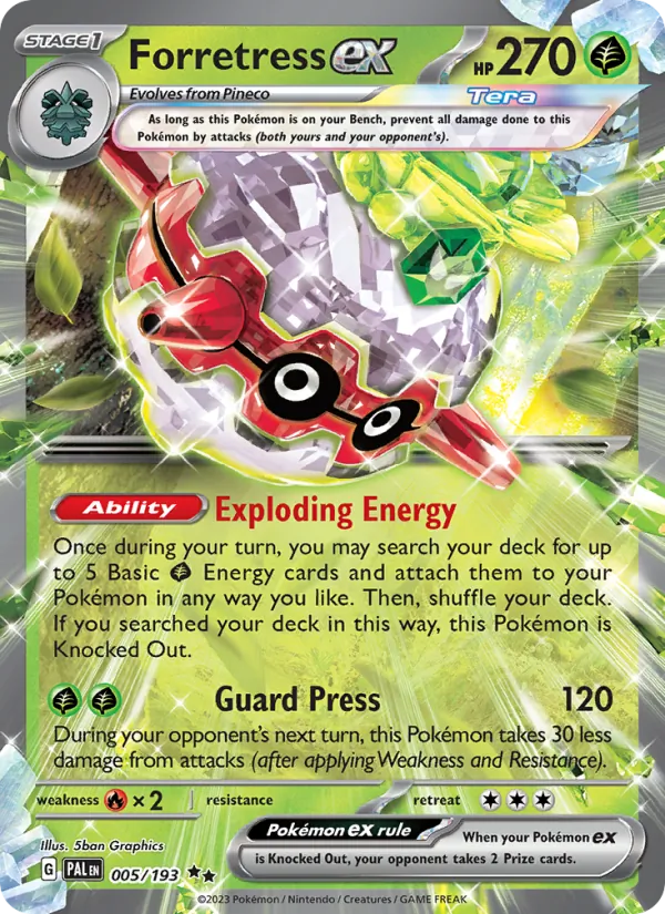 Forretress ex, Paldea Evolved Nº 005