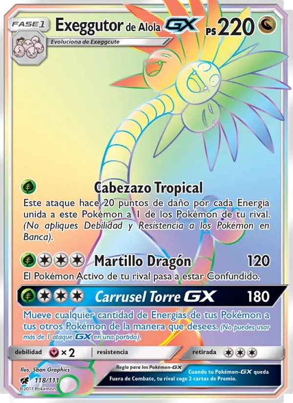 Exeggutor de Alola GX, Invasión Carmesí No. 118