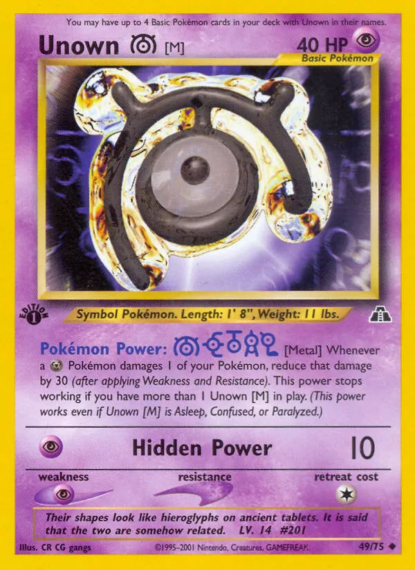 Unown [M], Neo Discovery No. 49