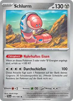 Schlurm, Entwicklungen in Paldea Nº 151 Holo