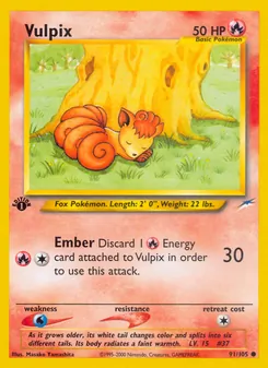 Vulpix, Neo Destiny No. 91 Normal