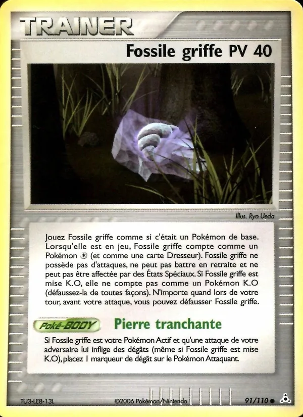 Fossile griffe, EX Fantômes Holon Nº 91