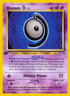 Unown [D], Neo Discovery Nº 47 Normal