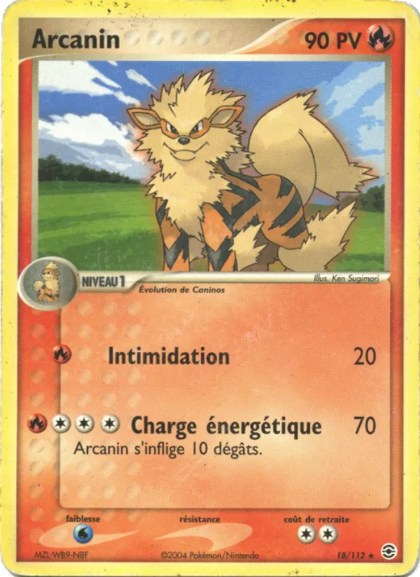 Arcanin, EX Rouge Feu & Vert Feuille Nº 18