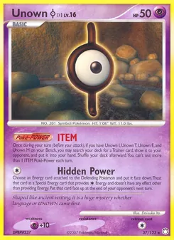 Unown I, Mysterious Treasures No. 37 Normal
