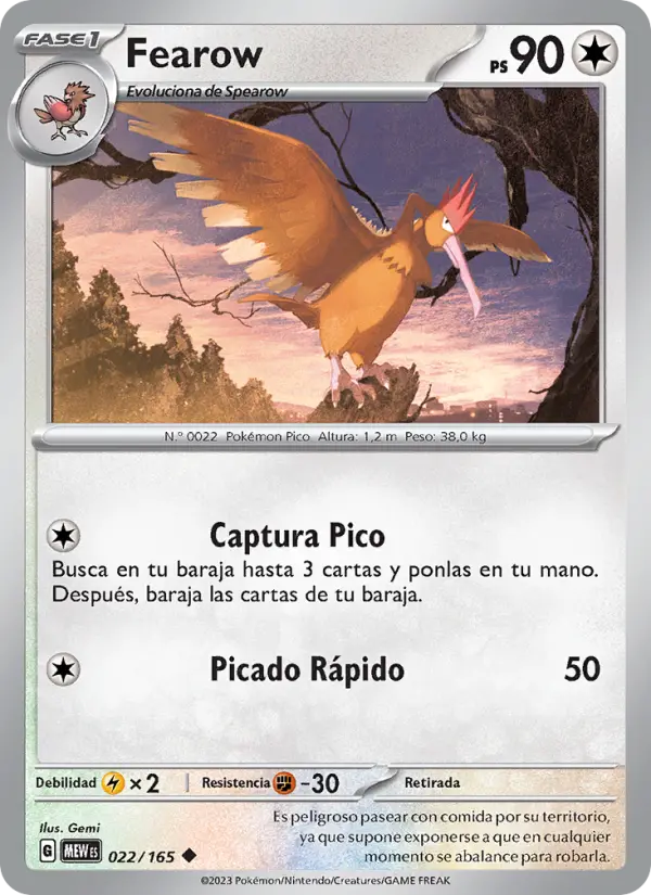 Fearow, 151 Nº 022