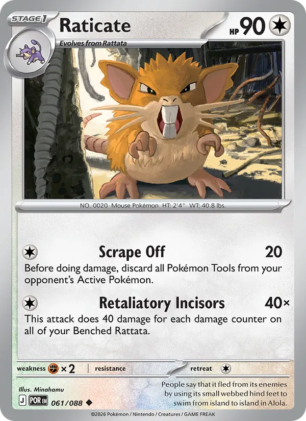 Raticate, Perfect Order No. 061