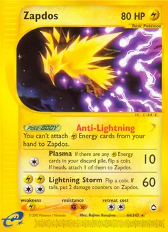 Zapdos, Aquapolis No. 44 Normal