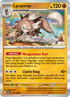 Lycanroc, Ikatan Takdir No. 071 Normal