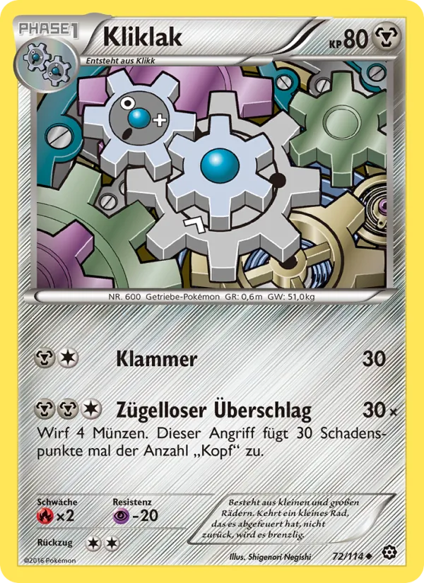 Kliklak, Dampfkessel No. 72