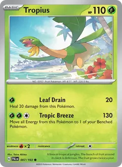 Tropius, Paldea Evolved No. 007