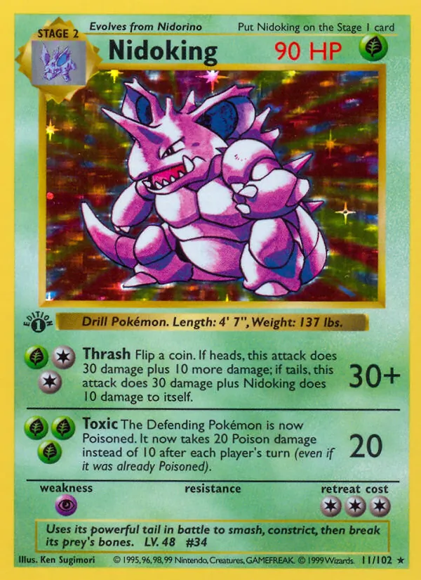 Nidoking, Base Set No. 11