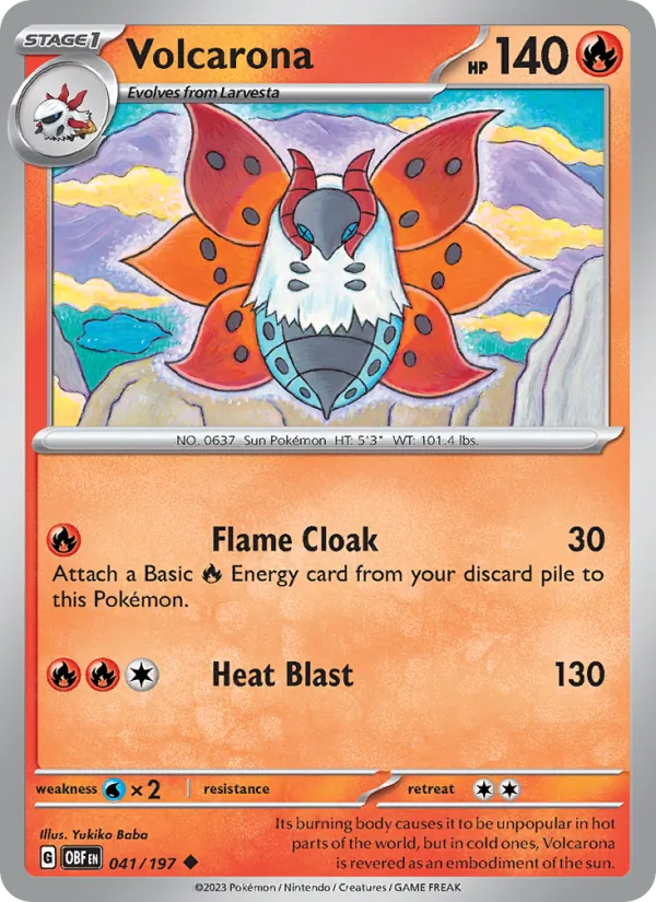 Volcarona, Obsidian Flames No. 041
