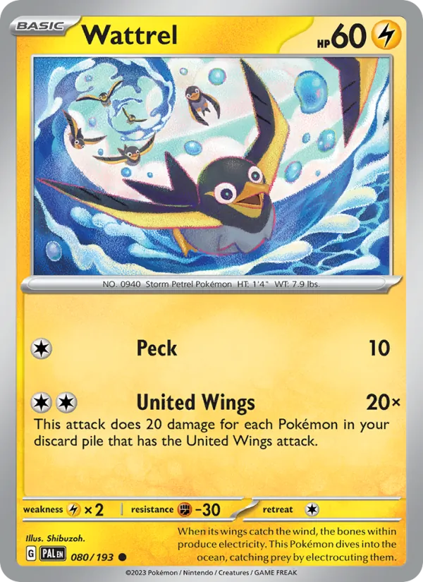 Wattrel, Paldea Evolved Nº 080