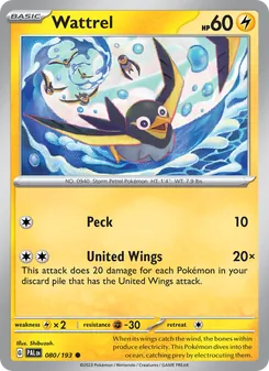 Wattrel, Paldea Evolved No. 080 Normal
