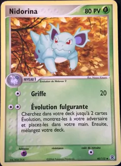 Nidorina, EX Rouge Feu & Vert Feuille Nº 40 Normal
