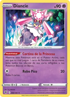 Diancie, Resplandor Astral No. 068 Holo