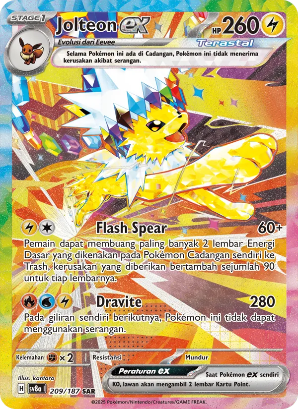 Jolteon ex, Festival Terastal ex No. 209