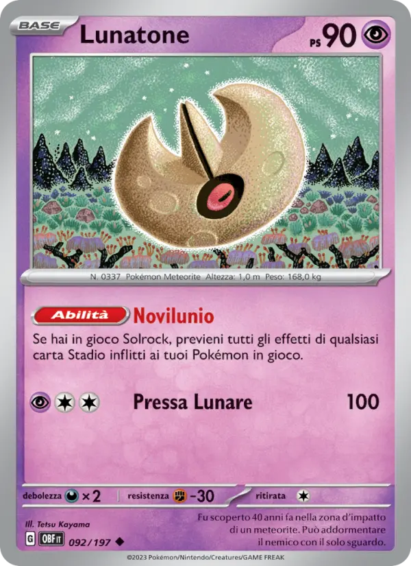 Lunatone, Ossidiana Infuocata No. 092
