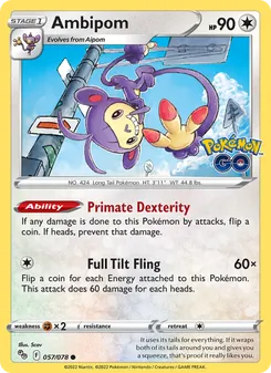 Ambipom, Pokémon GO Nº 057 Normal
