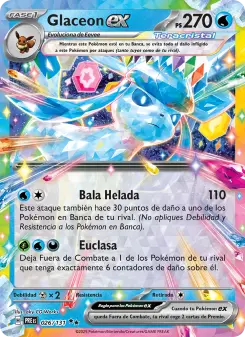 Glaceon ex, Evoluciones Prismáticas Nº 026 Holo