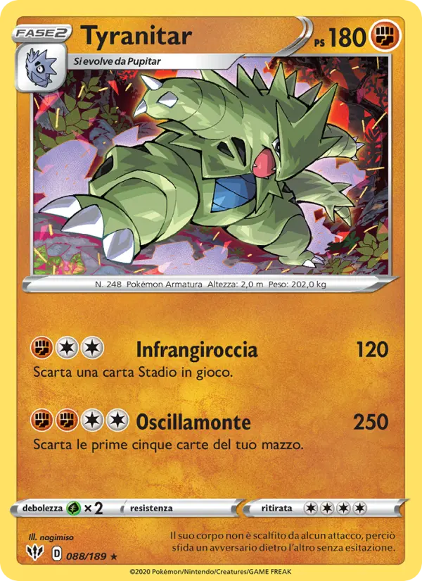 Tyranitar, Fiamme Oscure No. 88