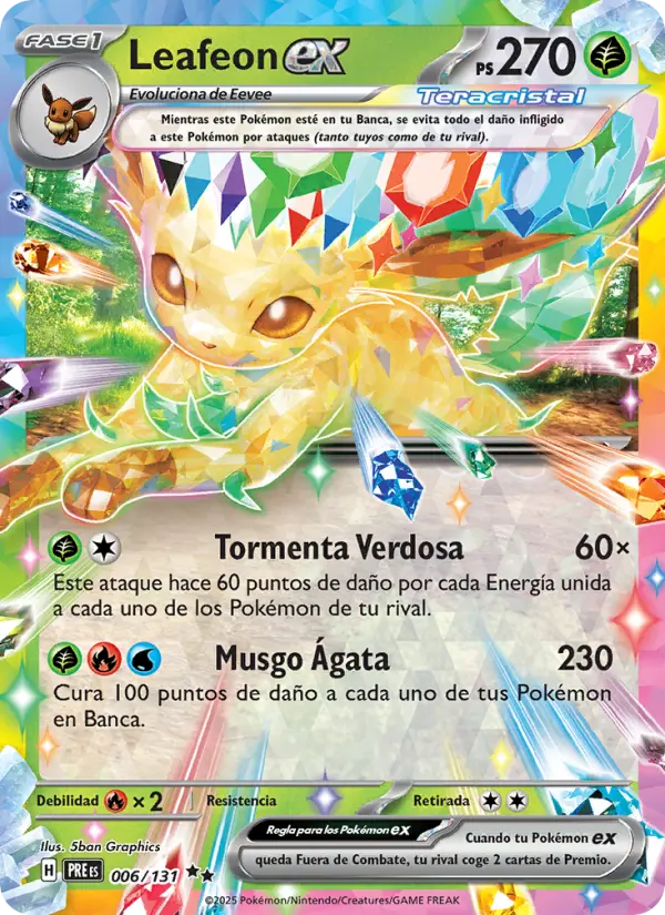 Leafeon ex, Evoluciones Prismáticas No. 006