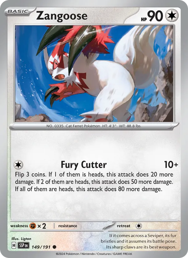 Zangoose, Surging Sparks No. 149
