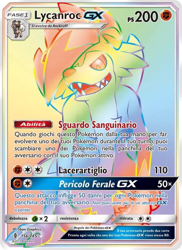 Lycanroc GX, Guardiani Nascenti No. 156