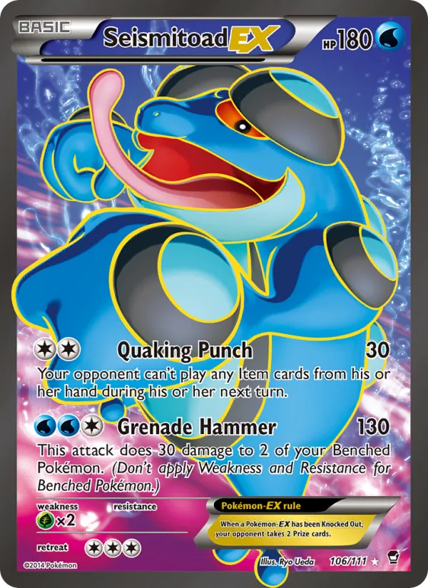 Seismitoad EX, Furious Fists No. 106