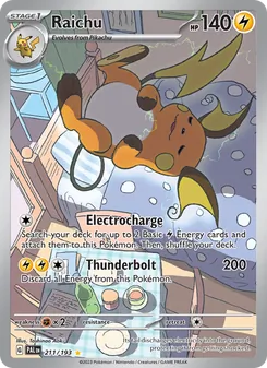 Raichu, Paldea Evolved No. 211 Holo